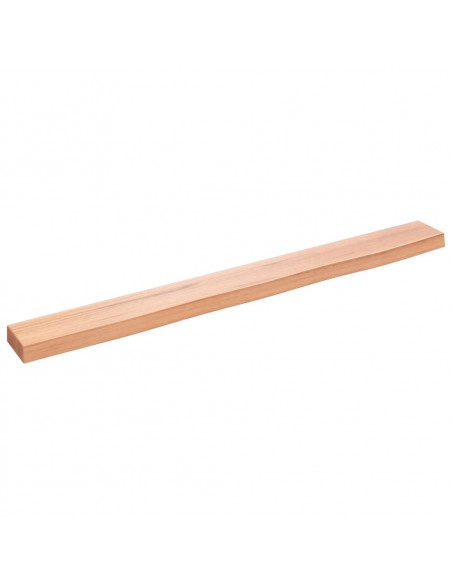 Ripiano Muro Marrone Chiaro 100x10x4cm Massello Rovere Trattato