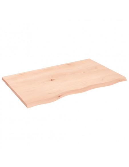 Ripiano a Parete 80x50x2 cm Legno Massello Rovere Non Trattato