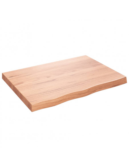 Ripiano Muro Marrone 80x60x(2-6) cm Massello Rovere Trattato