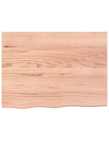 Ripiano Muro Marrone 80x60x(2-6) cm Massello Rovere Trattato