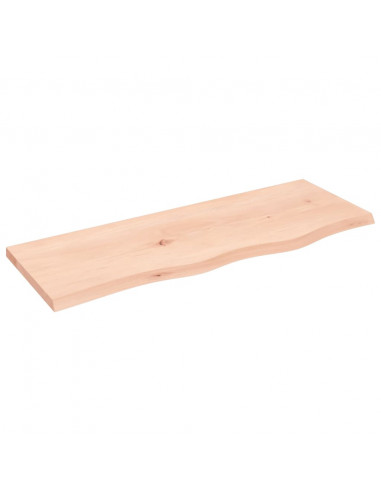 Ripiano a Parete 80x30x2 cm Legno Massello Rovere Non Trattato