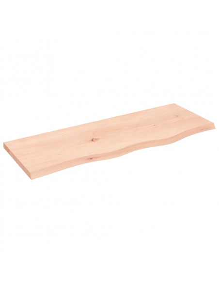 Ripiano a Parete 80x30x2 cm Legno Massello Rovere Non Trattato