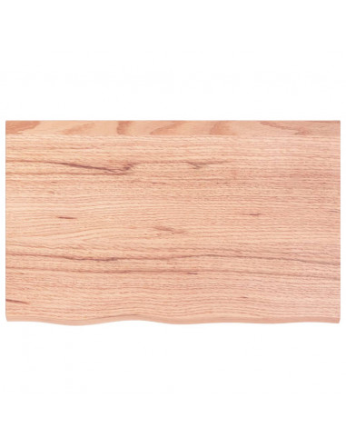 Ripiano Muro Marrone 80x50x(2-4) cm Massello Rovere Trattato