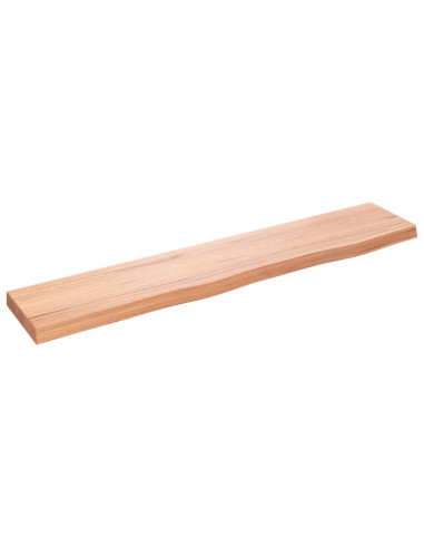 Ripiano Muro Marrone Chiaro 100x20x4cm Massello Rovere Trattato