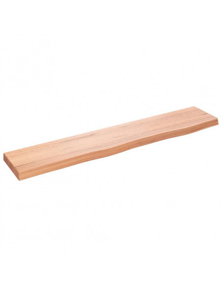 Ripiano Muro Marrone Chiaro 100x20x4cm Massello Rovere Trattato