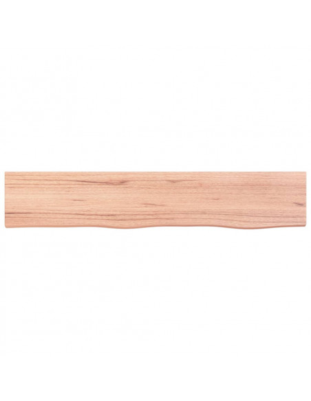 Ripiano Muro Marrone Chiaro 100x20x4cm Massello Rovere Trattato