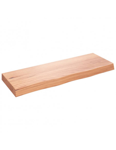 Ripiano Muro Marrone 80x30x(2-6) cm Massello Rovere Trattato