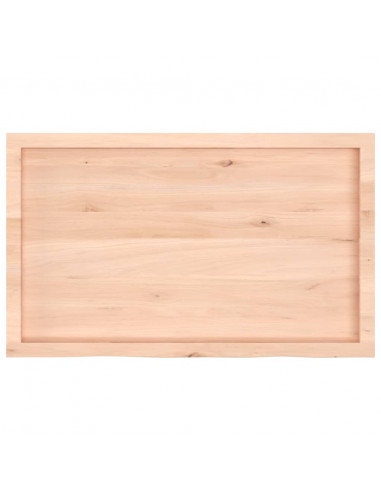 Ripiano a Parete 100x60x(2-6) cm Massello Rovere Non Trattato