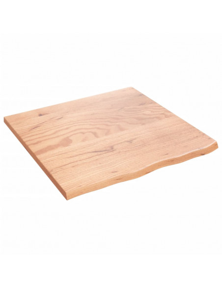 Ripiano Muro Marrone Chiaro 60x60x2 cm Massello Rovere Trattato