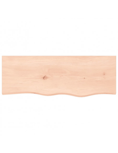 Ripiano a Parete 80x30x(2-6) cm Massello Rovere Non Trattato