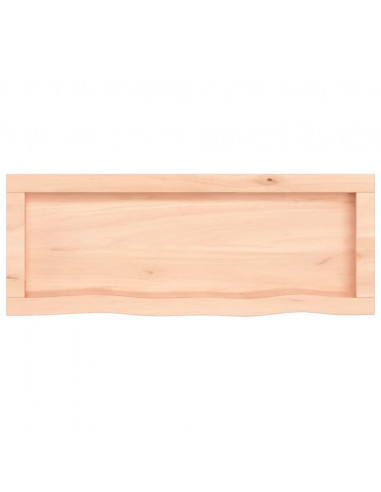 Ripiano a Parete 80x30x(2-6) cm Massello Rovere Non Trattato