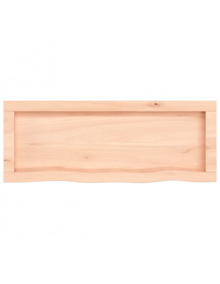 Ripiano a Parete 80x30x(2-6) cm Massello Rovere Non Trattato