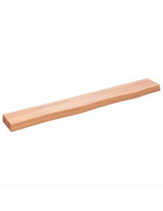 Ripiano Muro Marrone Chiaro 80x10x4 cm Massello Rovere Trattato 2