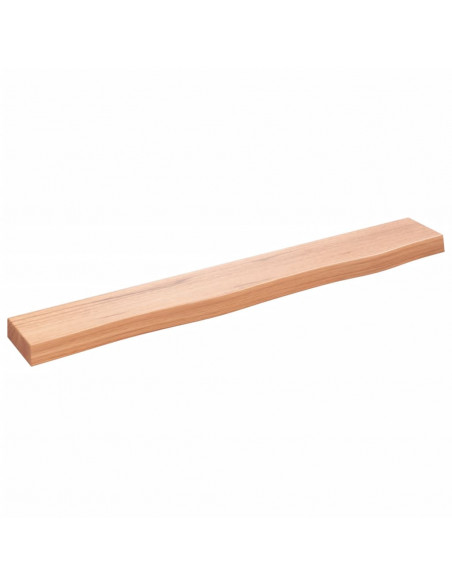 Ripiano Muro Marrone Chiaro 80x10x4 cm Massello Rovere Trattato