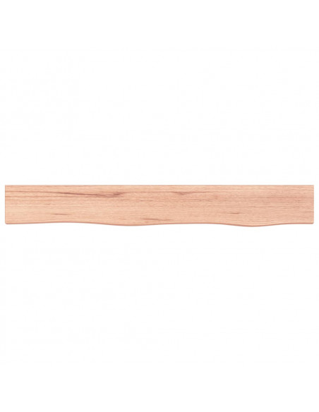 Ripiano Muro Marrone Chiaro 80x10x4 cm Massello Rovere Trattato