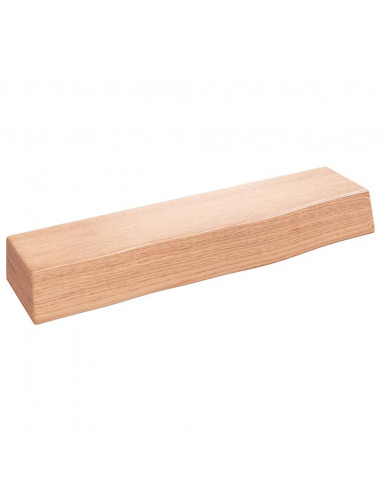 Ripiano Muro Marrone Chiaro 40x10x6 cm Massello Rovere Trattato