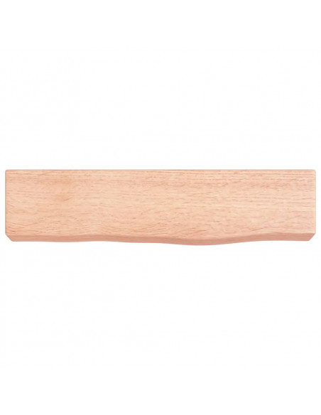 Ripiano Muro Marrone Chiaro 40x10x6 cm Massello Rovere Trattato
