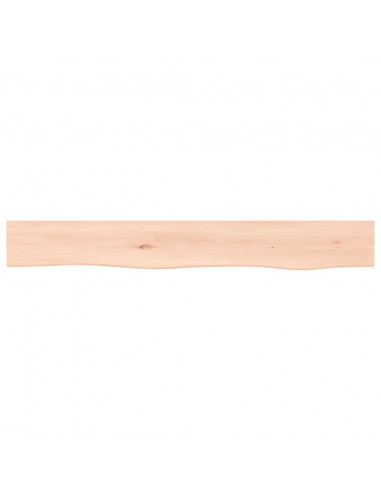 Ripiano a Parete 80x10x6 cm Legno Massello Rovere Non Trattato