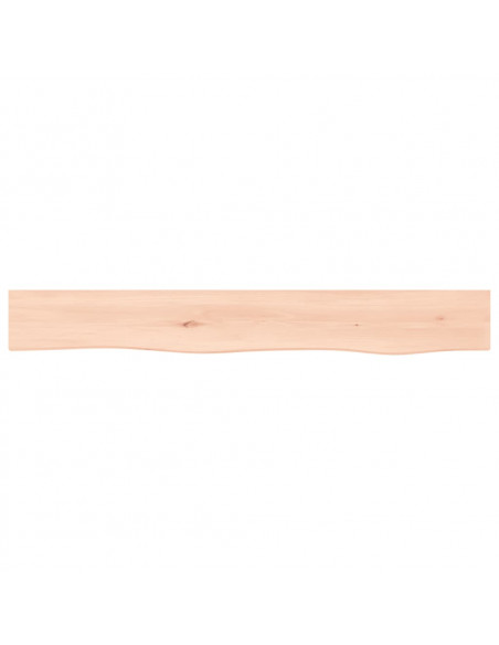 Ripiano a Parete 80x10x6 cm Legno Massello Rovere Non Trattato