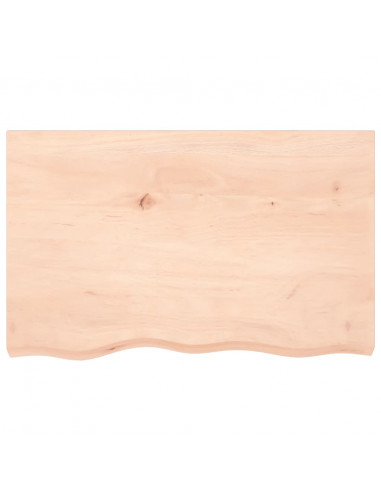 Ripiano a Parete 80x50x(2-4) cm Massello Rovere Non Trattato