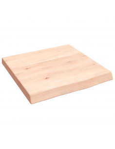 Ripiano a Parete 40x40x(2-4) cm Massello Rovere Non Trattato 2