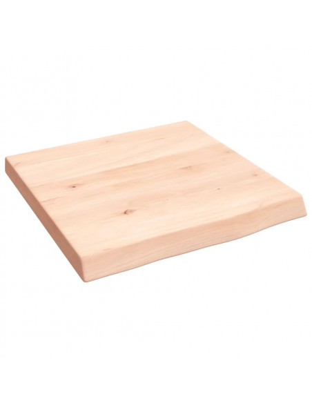 Ripiano a Parete 40x40x(2-4) cm Massello Rovere Non Trattato