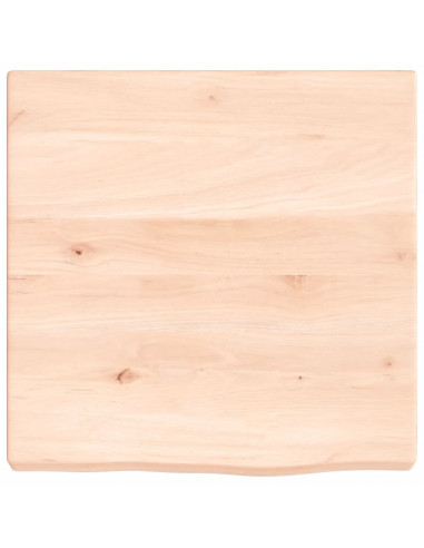 Ripiano a Parete 40x40x(2-4) cm Massello Rovere Non Trattato