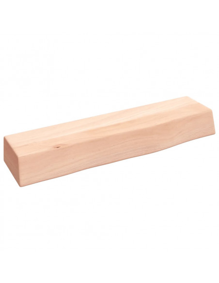 Ripiano a Parete 40x10x6 cm Legno Massello Rovere Non Trattato