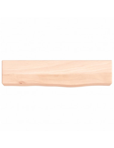 Ripiano a Parete 40x10x6 cm Legno Massello Rovere Non Trattato