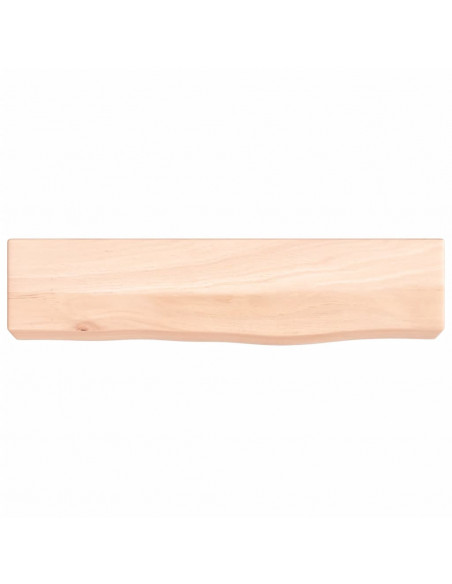 Ripiano a Parete 40x10x6 cm Legno Massello Rovere Non Trattato
