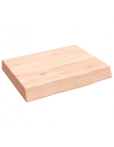 Ripiano a Parete 40x30x(2-6) cm Massello Rovere Non Trattato