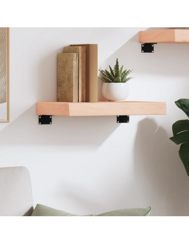 Ripiano a Parete 40x30x(2-6) cm Massello Rovere Non Trattato