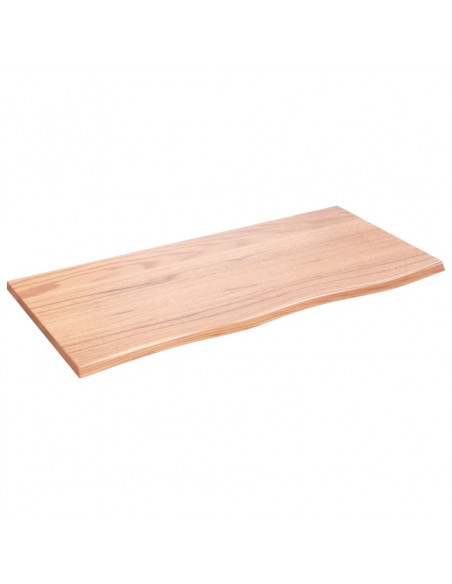 Ripiano Muro Marrone Chiaro 100x50x2cm Massello Rovere Trattato