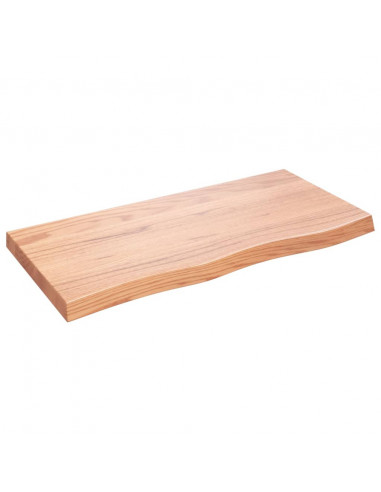 Ripiano Muro Marrone 100x50x(2-6) cm Massello Rovere Trattato