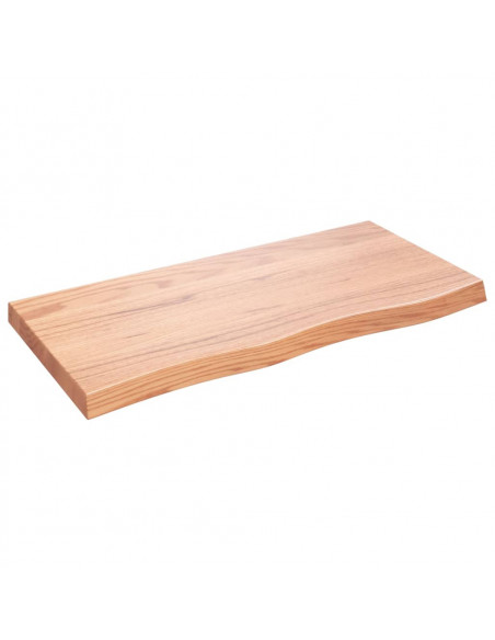 Ripiano Muro Marrone 100x50x(2-6) cm Massello Rovere Trattato