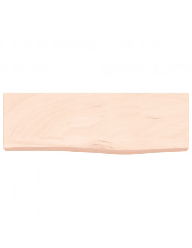 Ripiano a Parete 60x20x6 cm Legno Massello Rovere Non Trattato