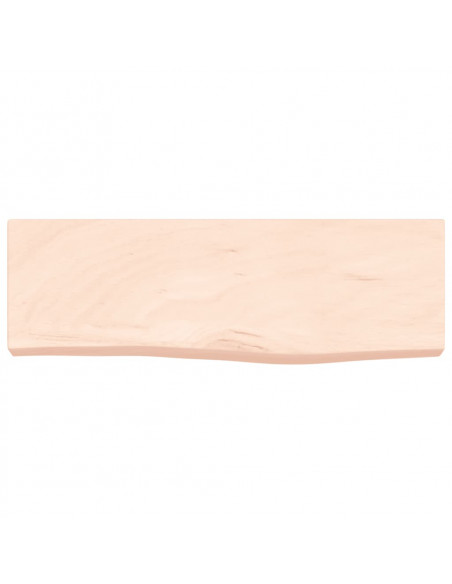 Ripiano a Parete 60x20x6 cm Legno Massello Rovere Non Trattato