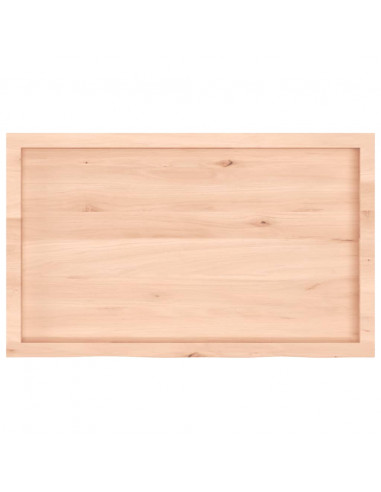 Ripiano a Parete 100x60x(2-4) cm Massello Rovere Non Trattato