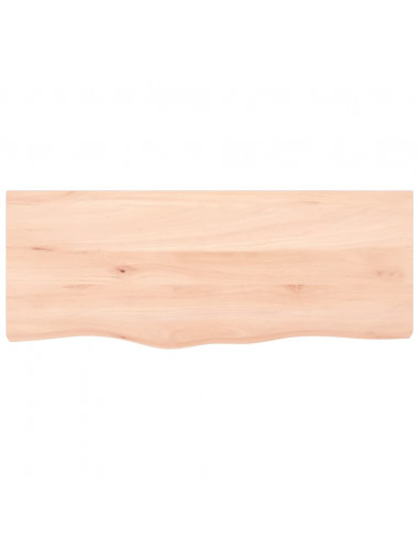 Ripiano a Parete 100x40x(2-4) cm Massello Rovere Non Trattato