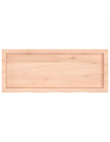 Ripiano a Parete 100x40x(2-4) cm Massello Rovere Non Trattato