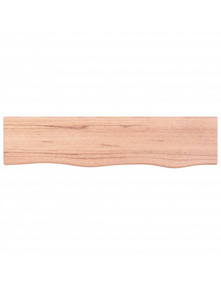 Ripiano Muro Marrone Chiaro 80x20x6 cm Massello Rovere Trattato