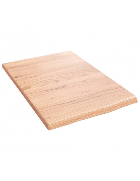 Ripiano Muro Marrone Chiaro 40x60x2 cm Massello Rovere Trattato