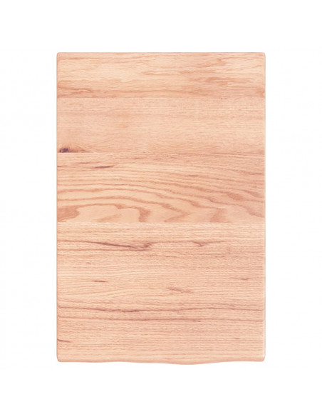 Ripiano Muro Marrone Chiaro 40x60x2 cm Massello Rovere Trattato