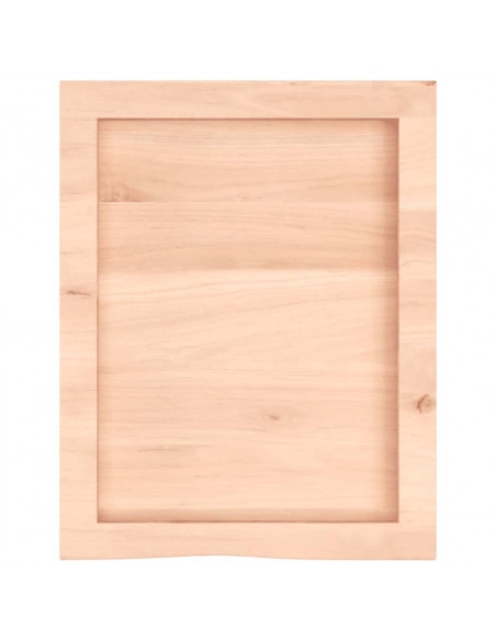 Ripiano a Parete 40x50x(2-6) cm Massello Rovere Non Trattato