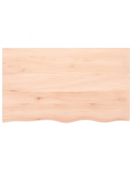 Ripiano a Parete 100x60x2 cm Legno Massello Rovere Non Trattato