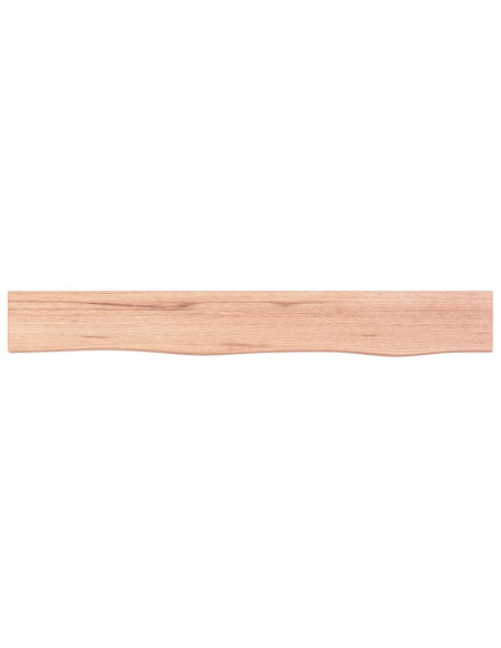 Ripiano Muro Marrone Chiaro 80x10x6 cm Massello Rovere Trattato
