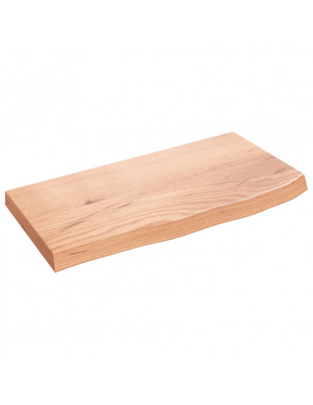 Ripiano Muro Marrone 60x30x(2-4) cm Massello Rovere Trattato