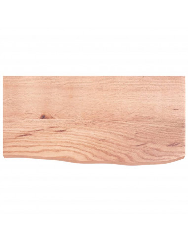 Ripiano Muro Marrone 60x30x(2-4) cm Massello Rovere Trattato