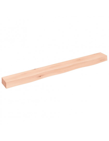 Ripiano a Parete 100x10x6 cm Legno Massello Rovere Non Trattato