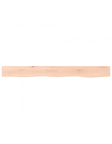 Ripiano a Parete 100x10x6 cm Legno Massello Rovere Non Trattato